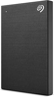 Seagate One Touch 2Tb External HDD with Password Protection Black, for Windows and Mac, with 3 Yr Data Recovery Services (Stky2000400), USB