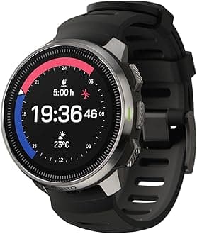 Ocean Dive Computer, GPS Multisport Watch for Training, Underwater Route Tracking & Wireless Tank Pressure Monitor, AMOLED Touchscreen, Dualband GNSS, Offline Map, 26D Battery Life, Steel Black