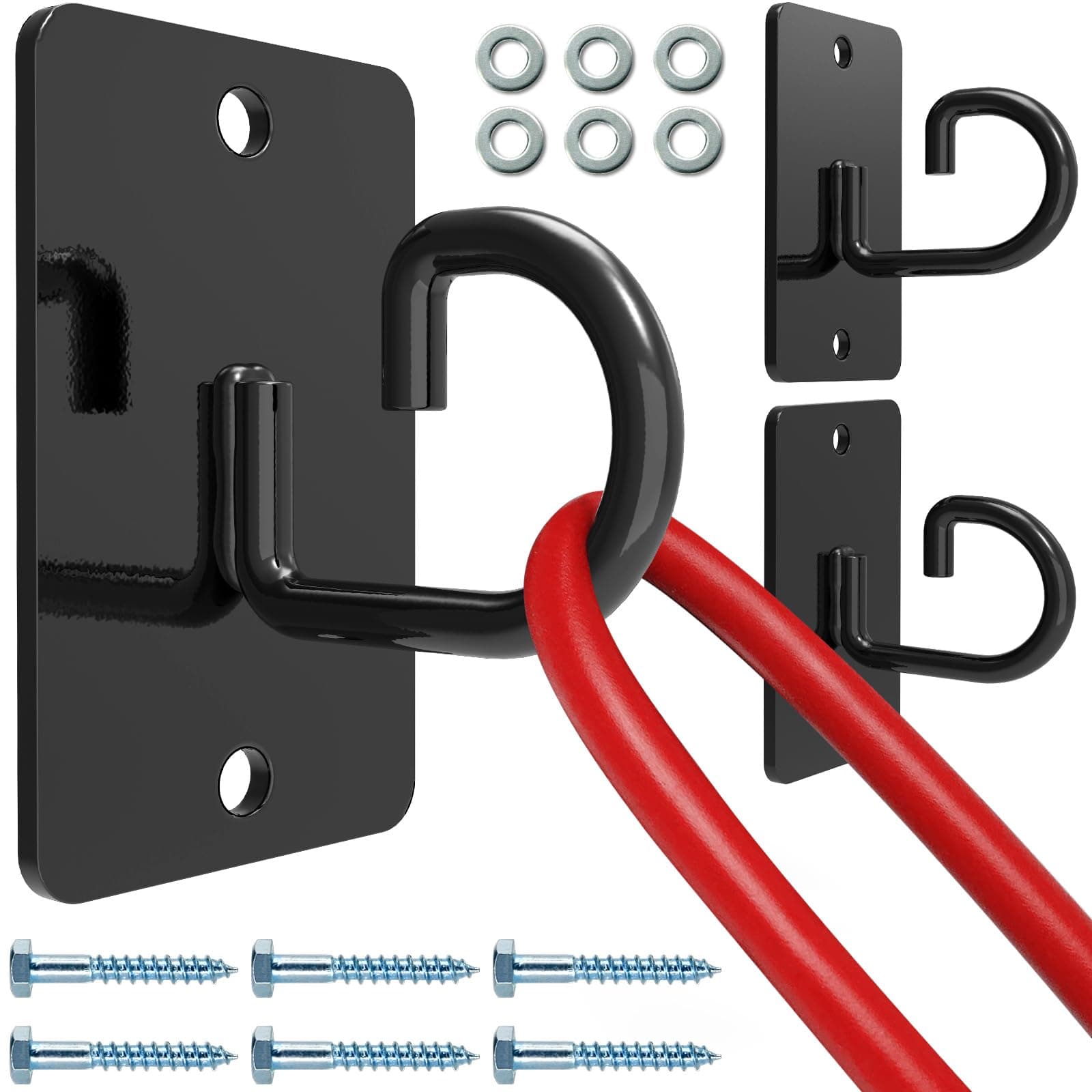 (3PCS) Wall Mount Workout Anchors,Resistance Band Wall Anchor,Space Saving Wall Mount Workout Anchors for Home Gym Workouts,Body Weight Straps, Suspension Training, Exercise,Stretching,Yoga