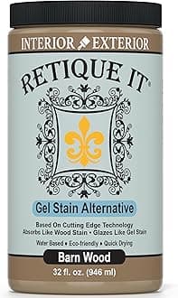 Water-Based Gel Stains by Retique It (32oz Stain, 35 Barn Wood)