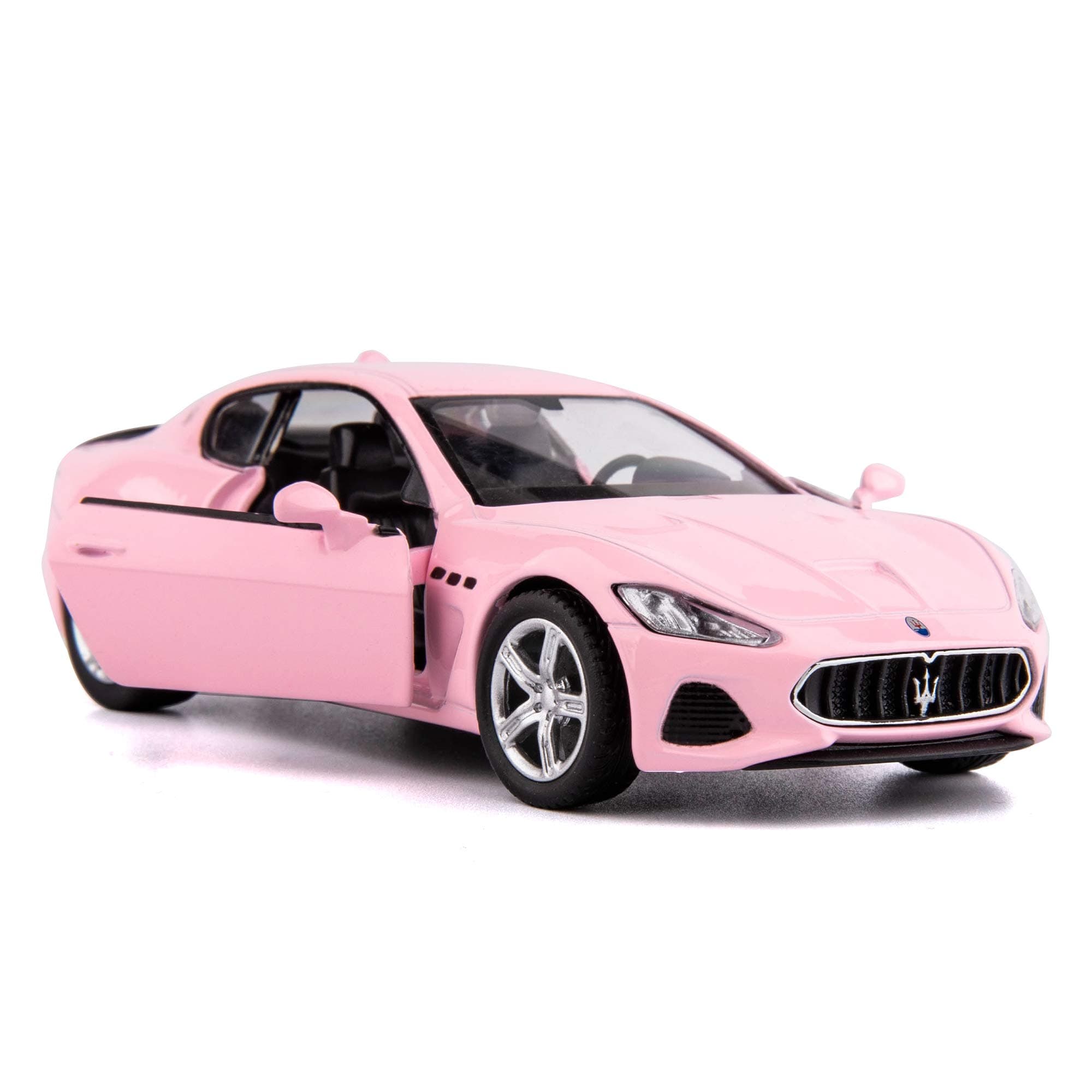 1/36 Scale Maserati GT Casting Car Model, Zinc Alloy Toy Car for Kids, Pull Back Vehicles Toy Car for Toddlers Kids Boys Girls Gift (Pink)