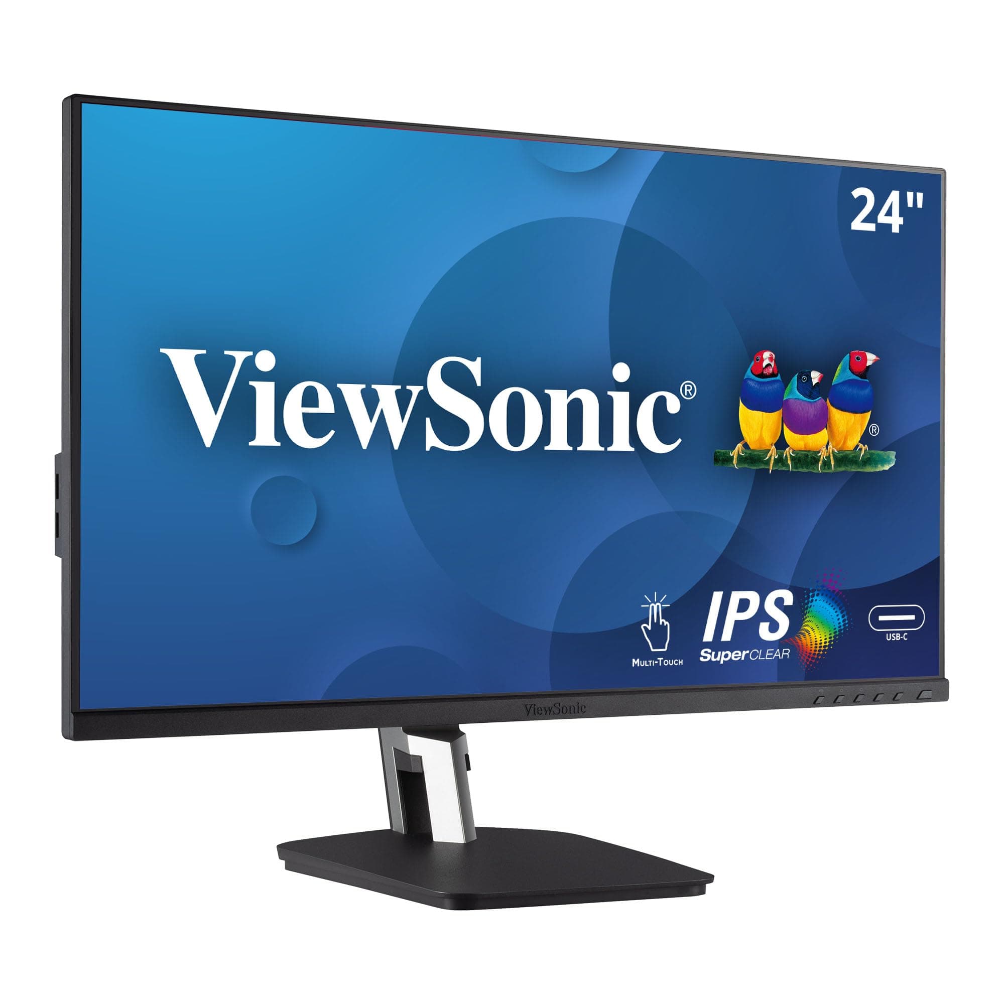 ViewSonic TD2455 24 Inch 1080p IPS 10-Point Multi Touch Screen Monitor with Advanced Dual-Hinge Ergonomics USB C HDMI and DisplayPort Out