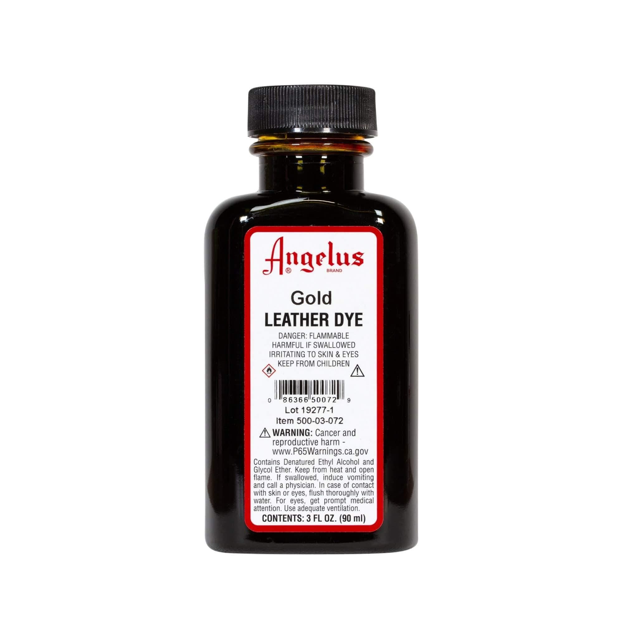 Gold: Leather Dye, 3.4 fl oz (90 ml), Angelus