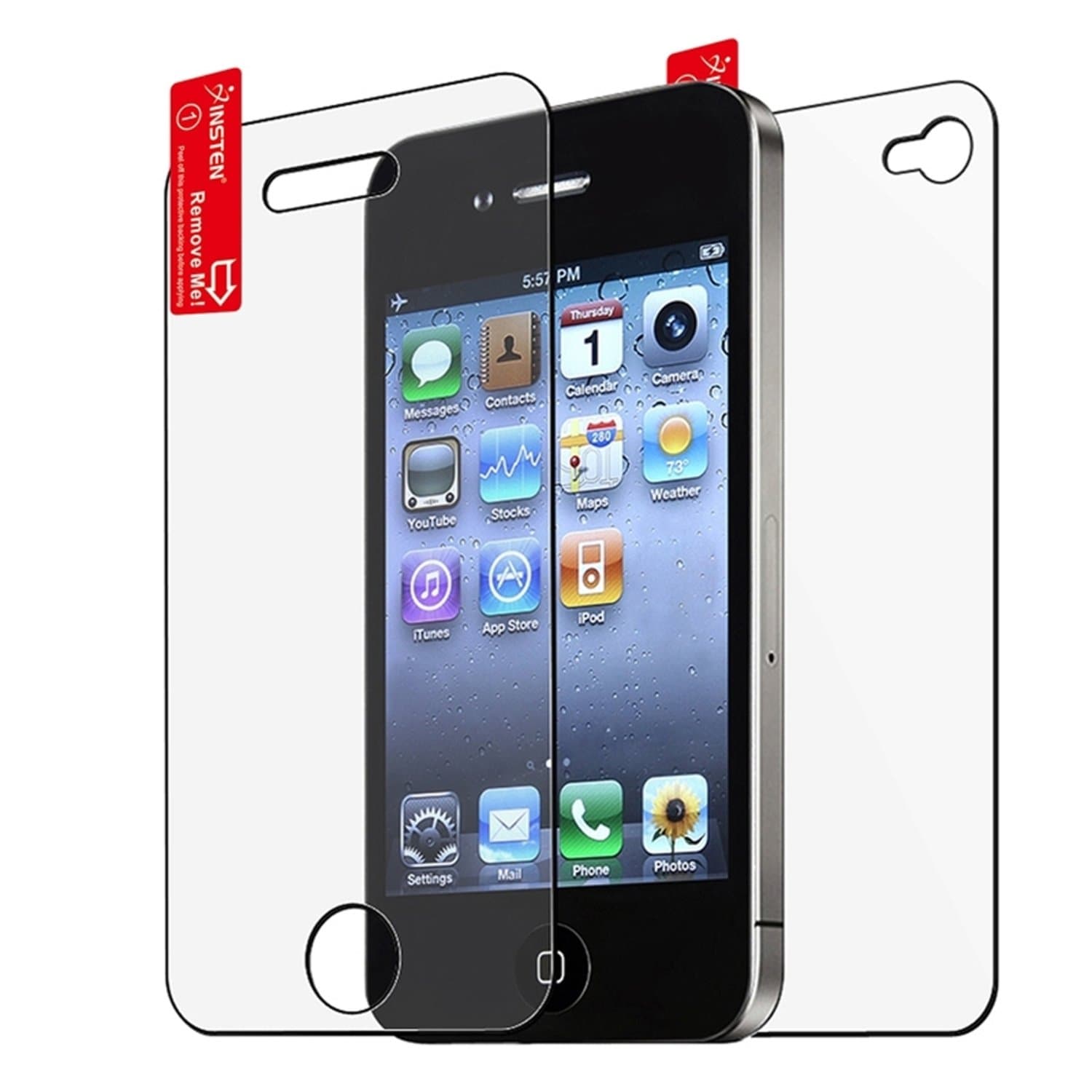 Don Accessory FULL BODY Anti-Glare / Matt Screen Protector for Apple iPhone 4 4G / 2 Piece Front and Back
