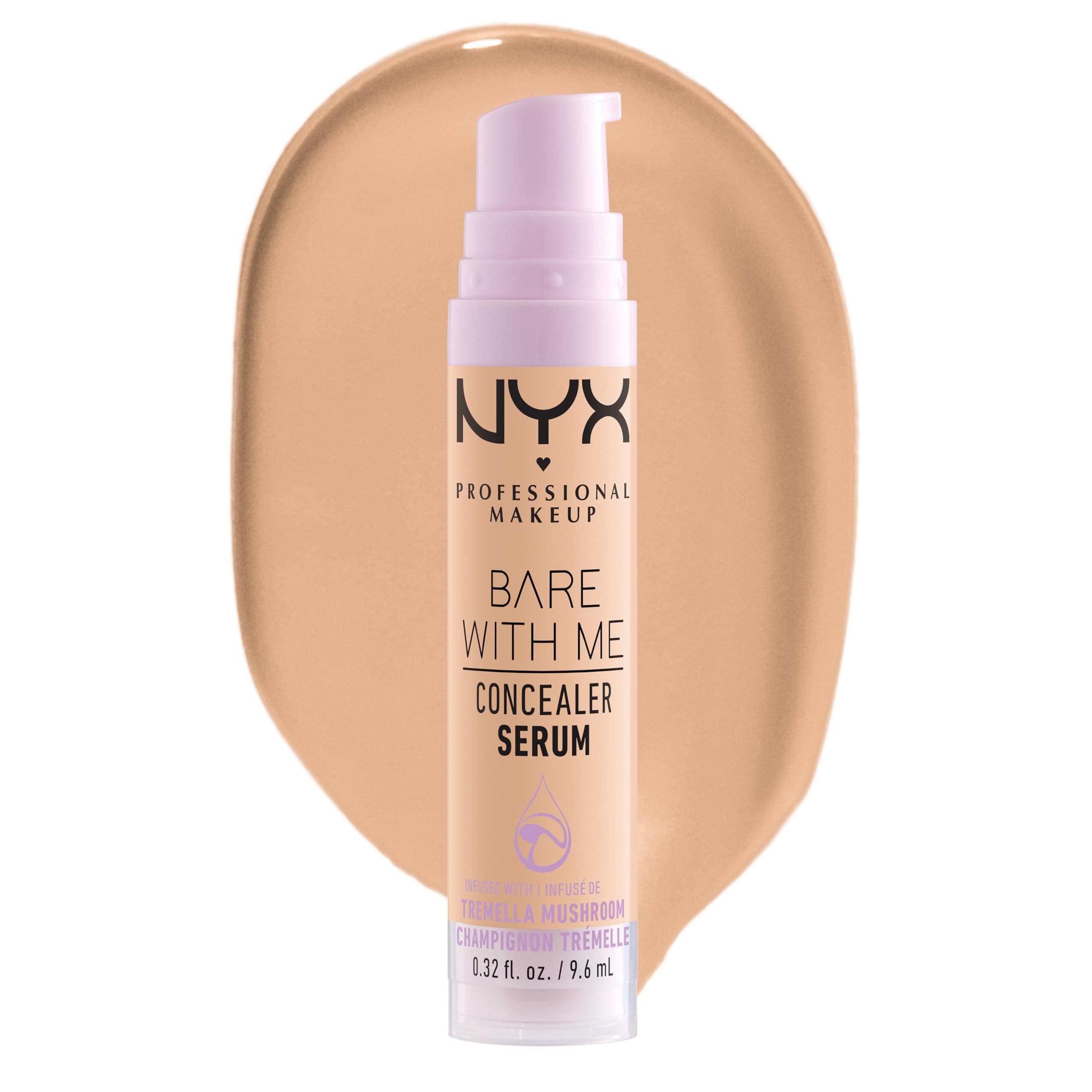 NYX PROFESSIONAL MAKEUP Bare With Me Concealer Serum, Concealer Makeup For Up To 24Hr Hydration - Beige