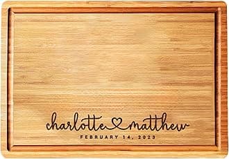 Personalized Wood Engraved Cutting Board - Valentines Day Gifts for Her - Unique Present for Wedding, Anniversary, Housewarming, Birthday, Holiday, or Romantic Gift Idea for Friends, Family, Mom, Dad