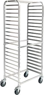 Aluminum Sheet Pan/Bun Rack, 3" Spacing, Side Loading, 20 Tier