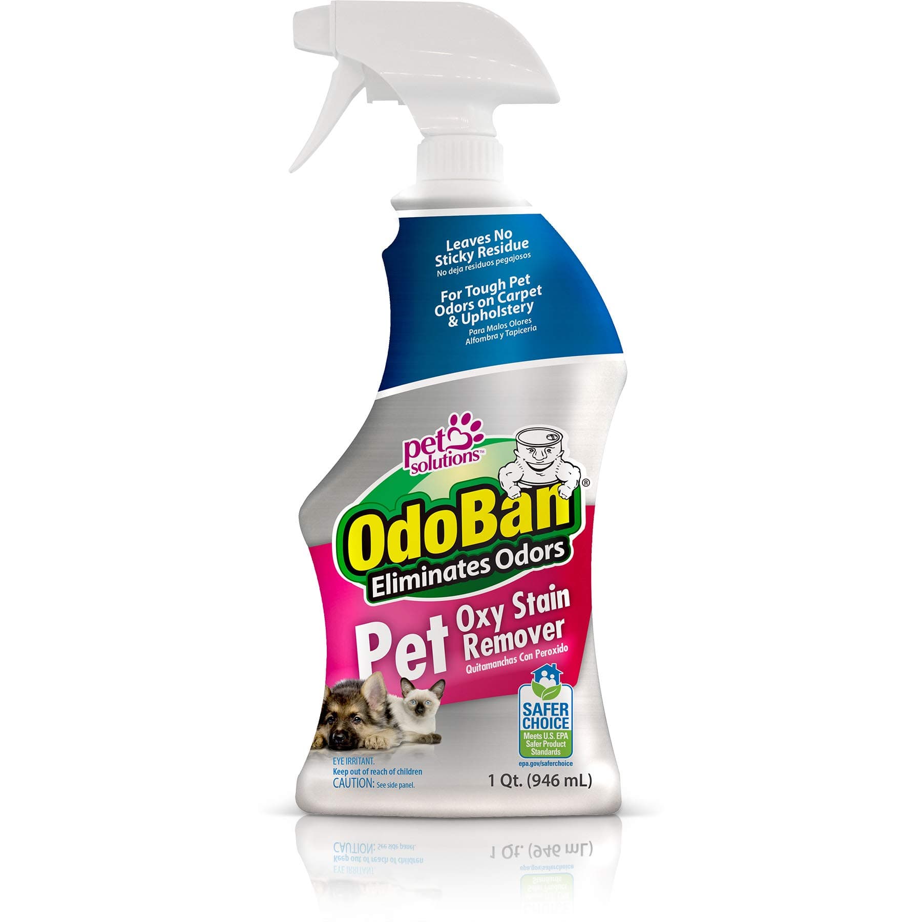 OdoBanPet Oxy Stain Remover, 32 Fl. Oz. Spray - Deep Cleaning for Tough Odors