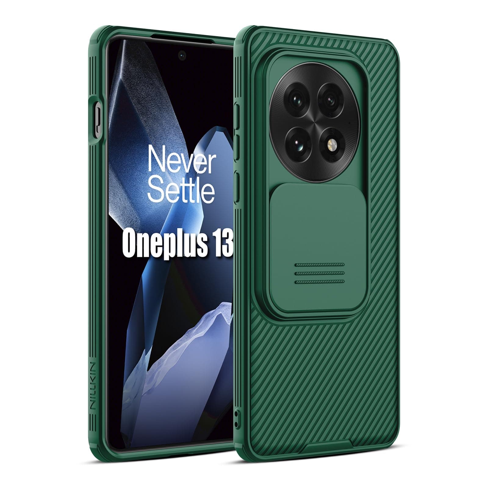 Nillkin for OnePlus 13 Case, CamShield Pro Case with Slide Camera Cover, Camera Protection, Slim Fit Shockproof Cover for One Plus 13 Case Thin - Green