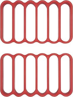 OXO - 11210100 OXO Good Grips Silicone Roasting Racks, 2-Pack,Red,Pack of 2