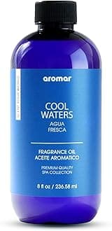 AROMAR Premium Fragrance Oil, Long-Lasting, Refreshing Uplifting Aroma for Aromatherapy, Relaxation & Household Uses. Cool Waters 8oz