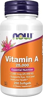 Supplements, Vitamin A (Fish Liver Oil) 25,000 IU, Essential Nutrition, 250 Softgels
