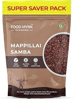Food Mynk Mappillai Samba Rice (500g) | Organic Red rice | Mapla Samba Rice | Hand Pounded Rice | Bridegroom Rice | Red Chawal (500g)