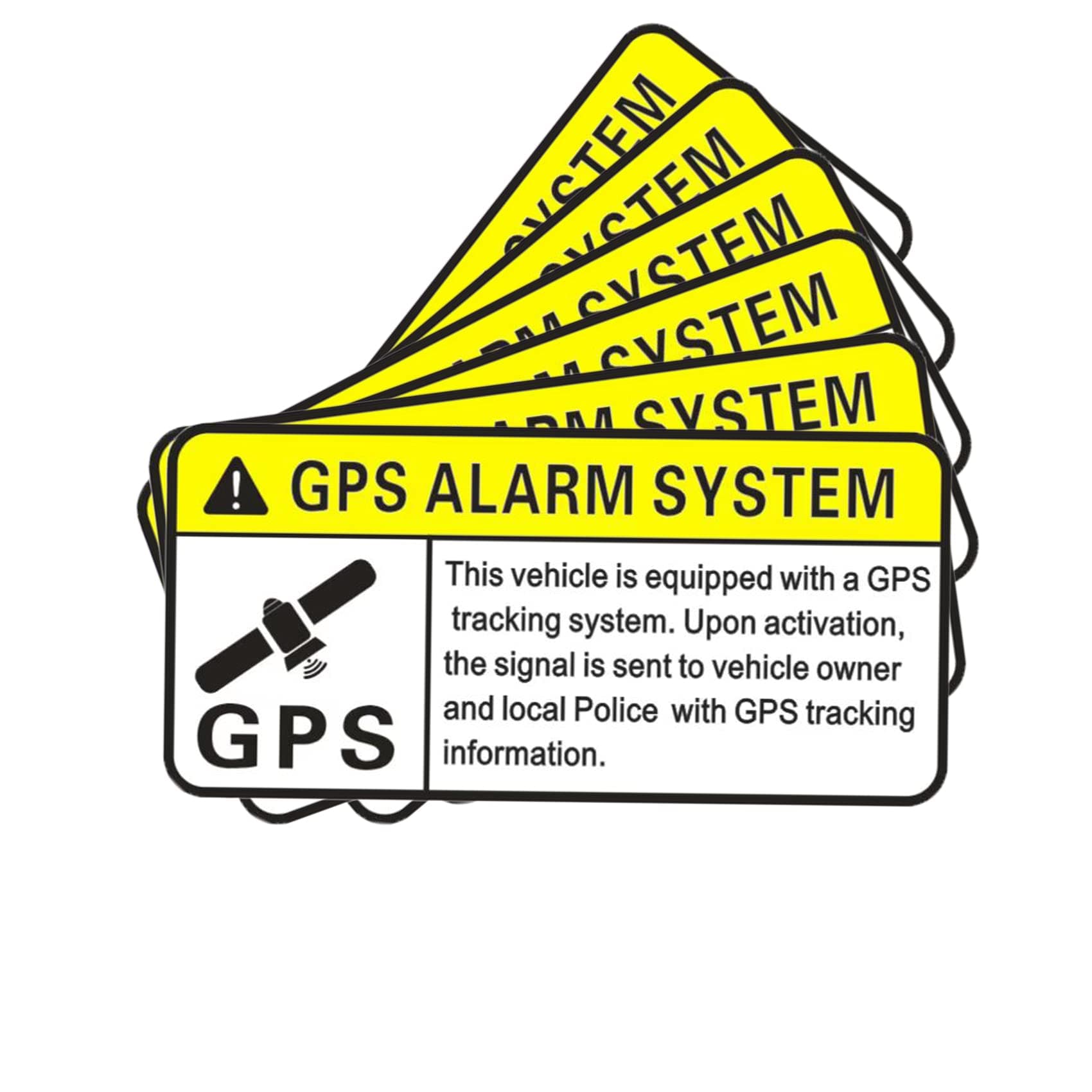 GPS Tracking Sticker, Self Adhesive Track Stickers, PVC Car Tracker Warning Stickers, GPS Tracker Sticker for Motorcycle Car Bike Truck Trailer Vehicles Safety Bumper (6 Pcs)