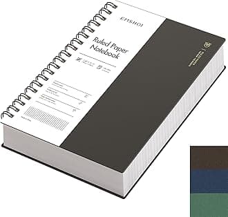 B5 Spiral Notebook College Ruled Lined Journal, Large 7.48" X 10.15", 300 Pages/150 Sheets, 100gsm Thick Paper, Waterproof Hardcover, for Office School Women Men Work Writing Notes, Coffee