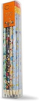 Channie's No. 2 HB Floral Pencils Set of 12 - Fun Wooden Pencils with Colorful Flower Patterns - Cute Desk Accessories - Floral Design