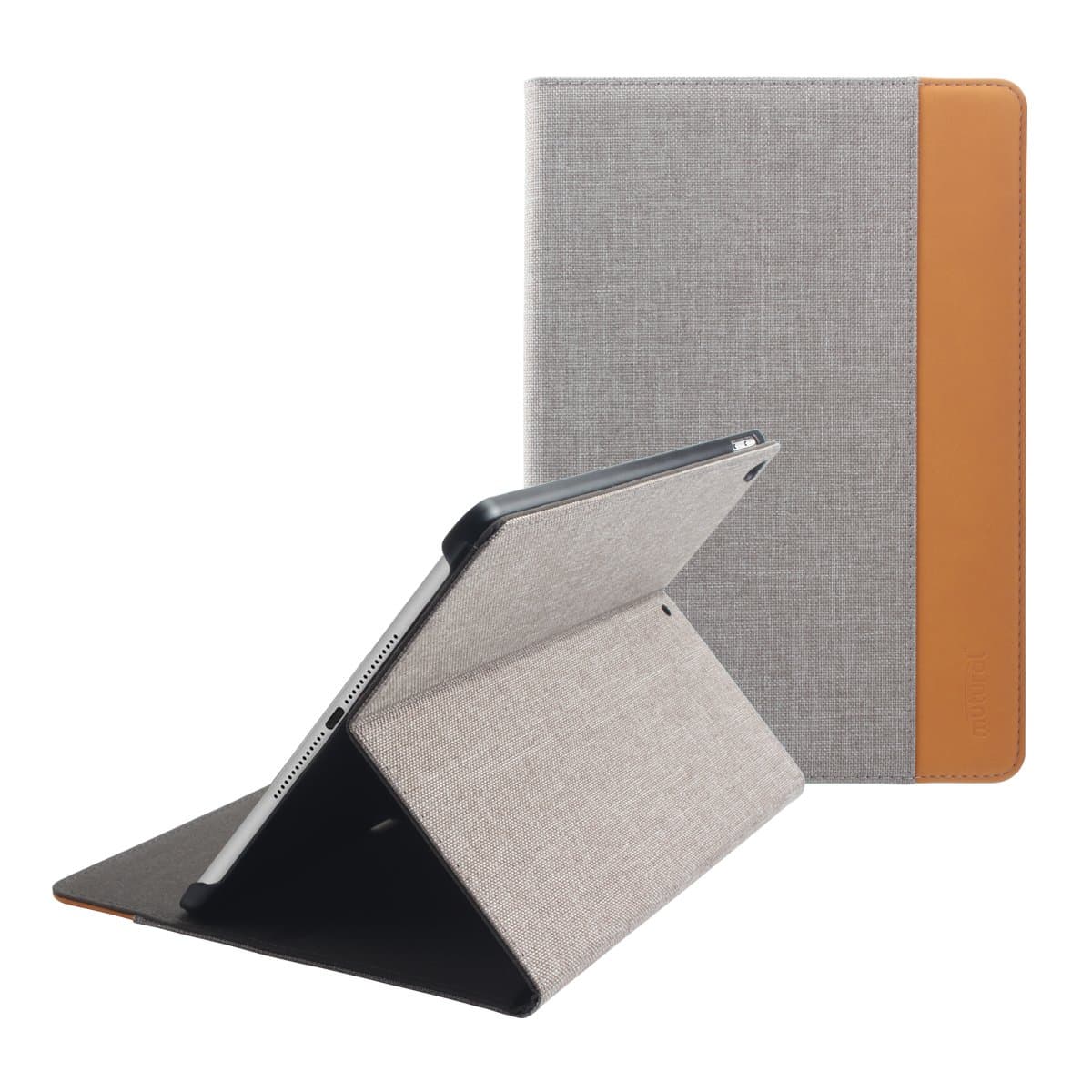 iPad Pro 10.5 Case, MUTURAL PU Leather Smart Cover Folio Case Stand with Auto Sleep/Wake Function for iPad Pro10.5 2017 Release (Light Gray&Brown)