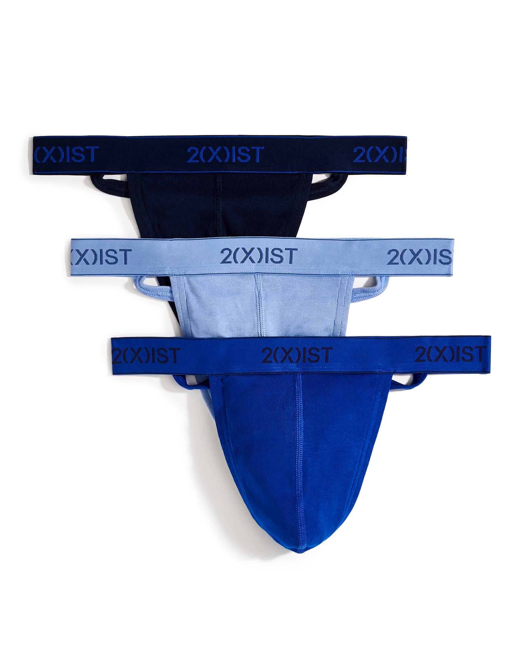 2(X)IST Men's Essential Cotton Y-back Thong 3-pack Underwear (pack of 3)