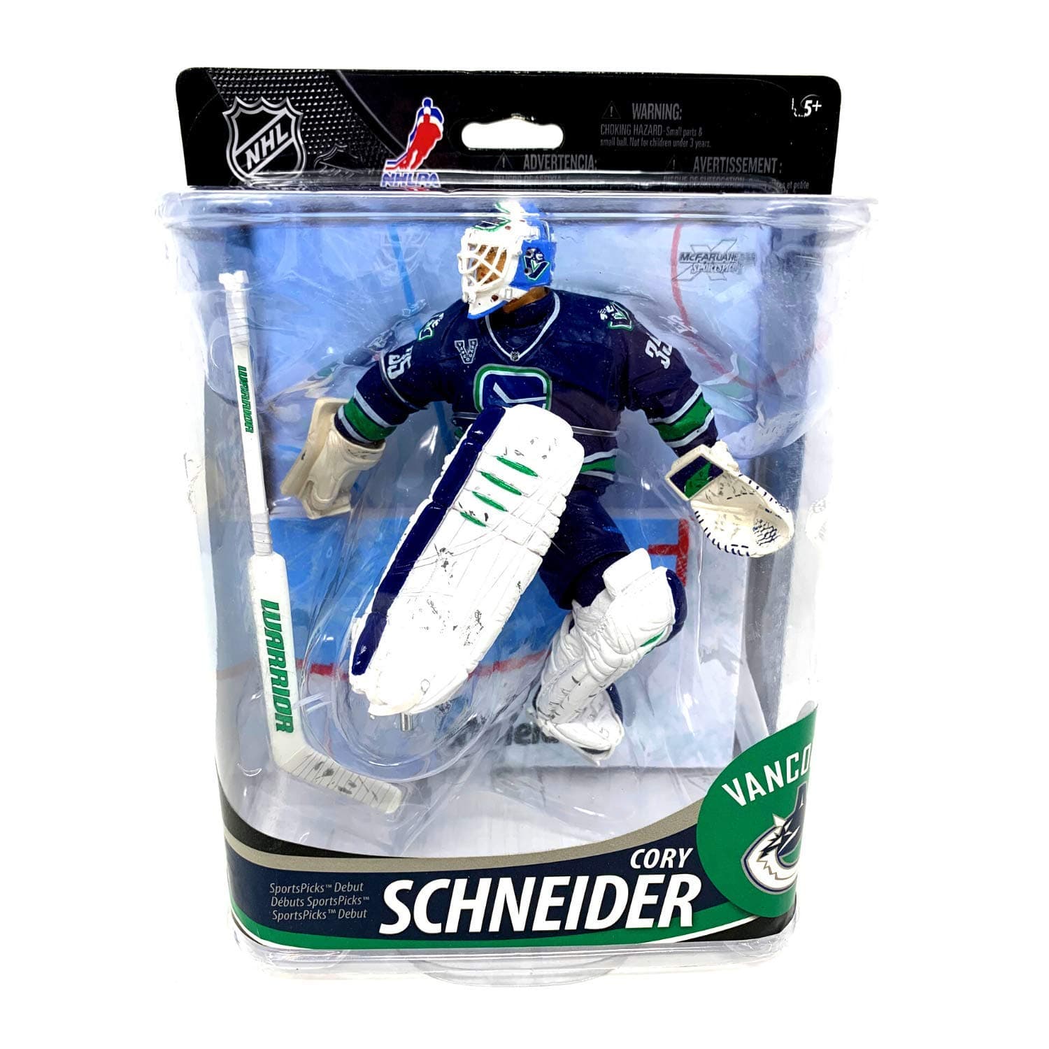 McFarlane NHL 33 Figure Cory Schneider Silver Variant Alternate Jersey