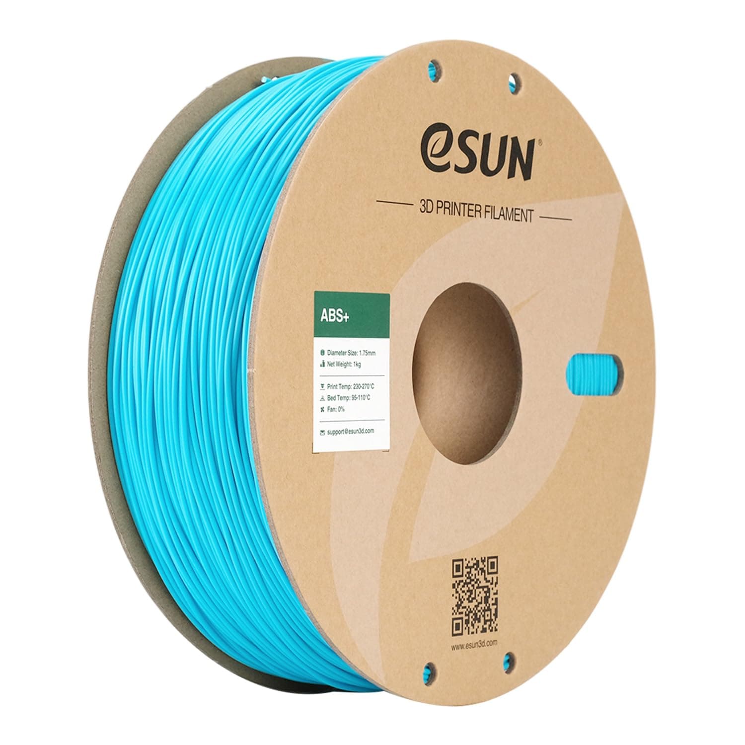 ABS+ Filament 1.75mm, 3D Printer Filament ABS Plus, Dimensional Accuracy +/- 0.05mm, 1KG Spool (2.2 LBS) 3D Printing Filament for 3D Printers, Light Blue