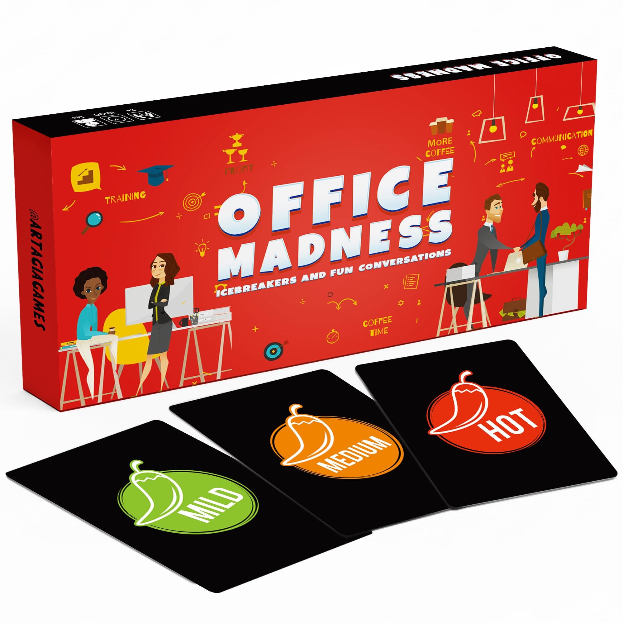 Team Building Card Game with 150 Icebreakers and Funny Questions | 3-in-1 Funny Office Game and Conversation Starter | Perfect for an Office Party or Corporate Retreat