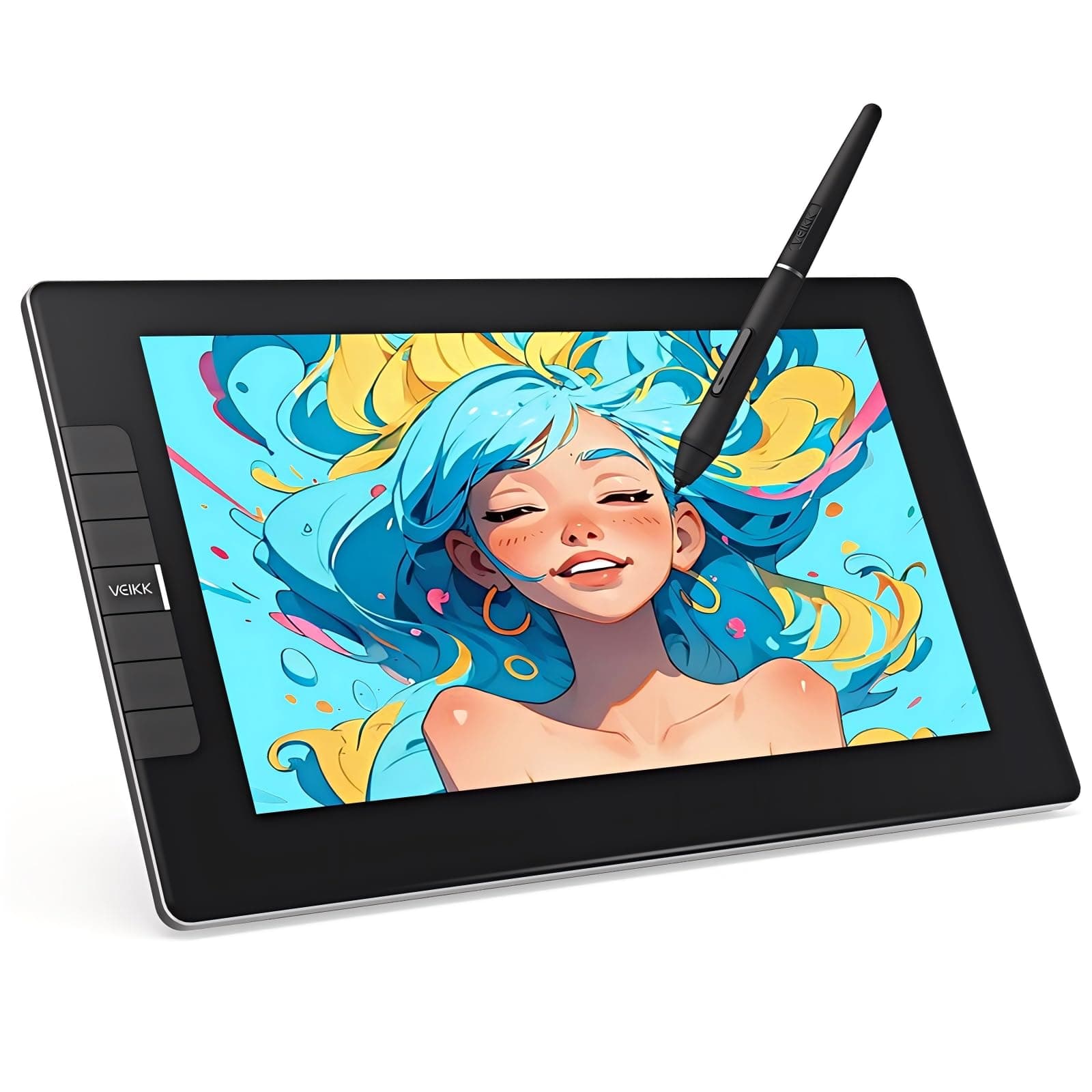 VEIKK Drawing Tablet with Screen VK1200 11.6 inch Full-Laminated Digital Graphic Drawing Monitor with 6 Shortcut Keys and 8192 Levels Battery Free Stylus Pen, for PC/Mac/Linux/Windows(120% sRGB)