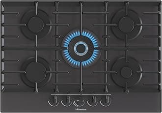 Hisense GG773B 75cm 5 burners built-in gas hob Tempered Glass Finish, Black