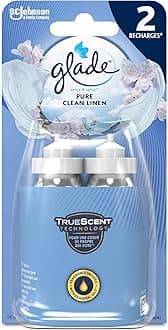 Sense & Spray Air Freshener Refill, Motion Activated Automatic Room Spray and Odour Eliminator for Home, Clean Linen, Duo Pack (2 x 18ml)