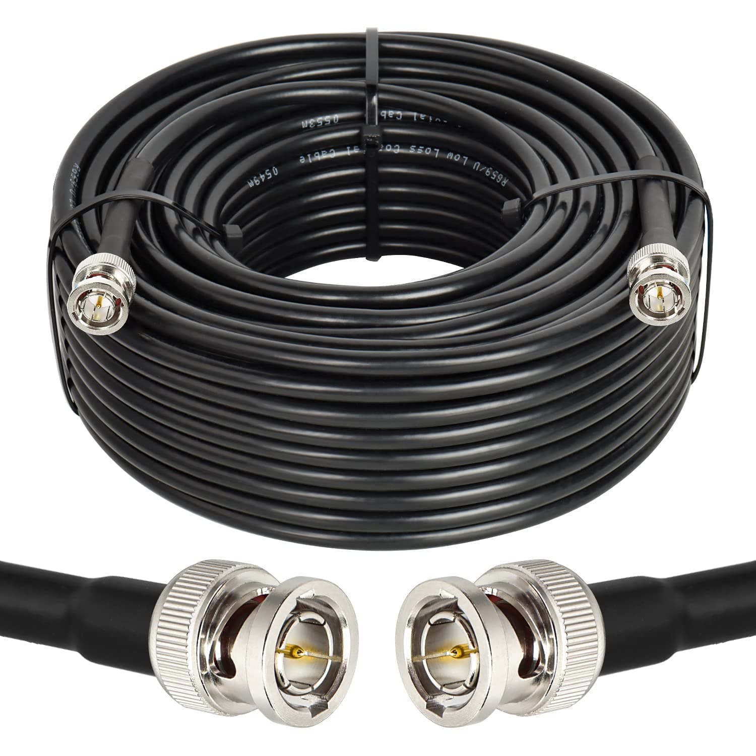XRDS -RF 100FT SDI Cable, BNC Male Digital Video Cable 75 Ohm RG59 BNC Cables Supports HD-SDI/3G/6G-SDI/4K/8K