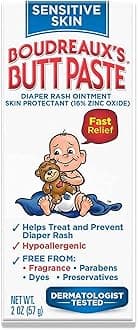 Boudreaux's Butt Paste Sensitive Skin Diaper Rash Ointment, 2 oz Tube