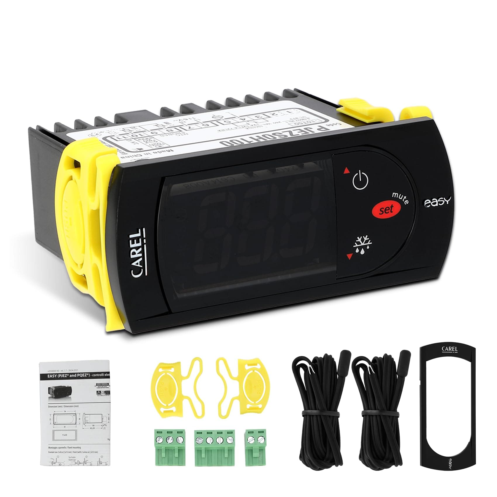 Carel Temperature Controller PJEZS0H100, Digital Thermostat with Temperature Sensor Probe