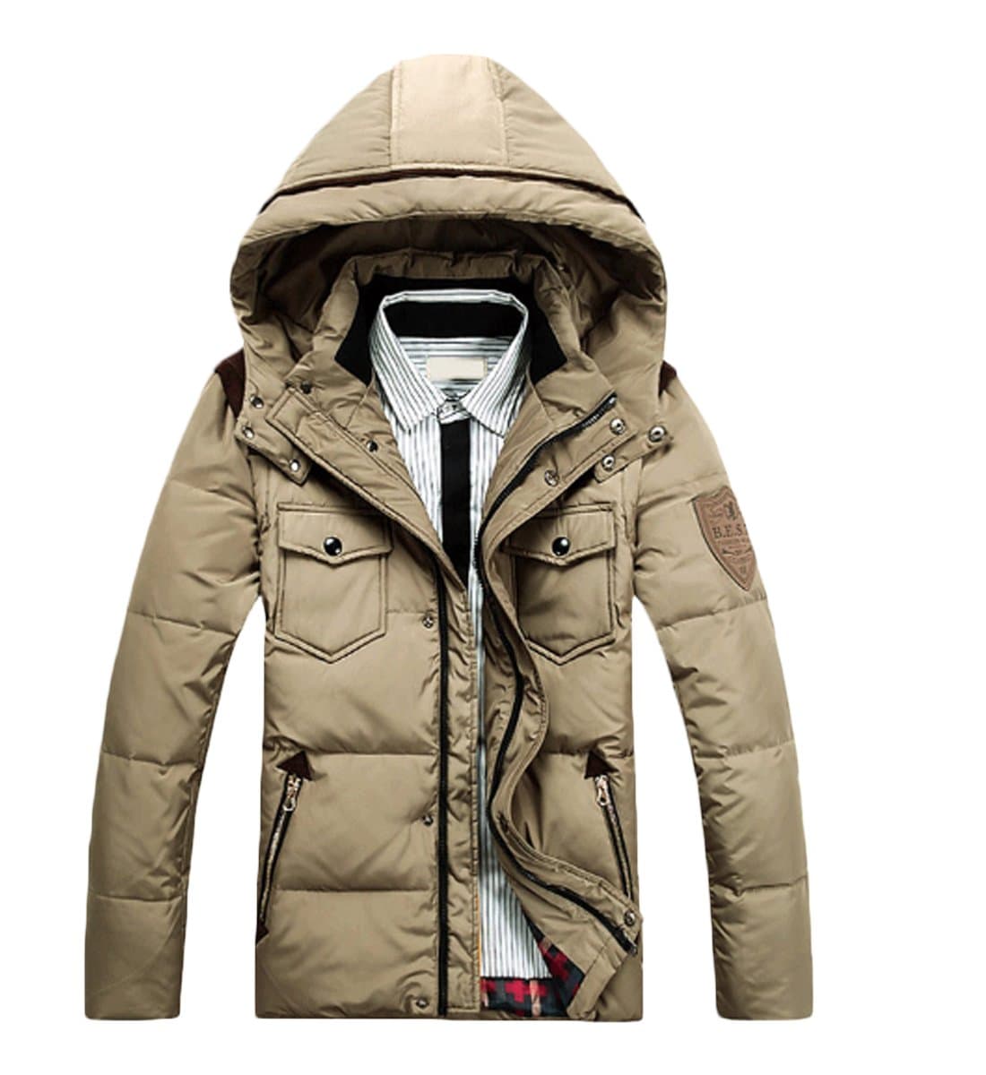 Men's Winter Hoodie Warm Padded Down Jacket Coat