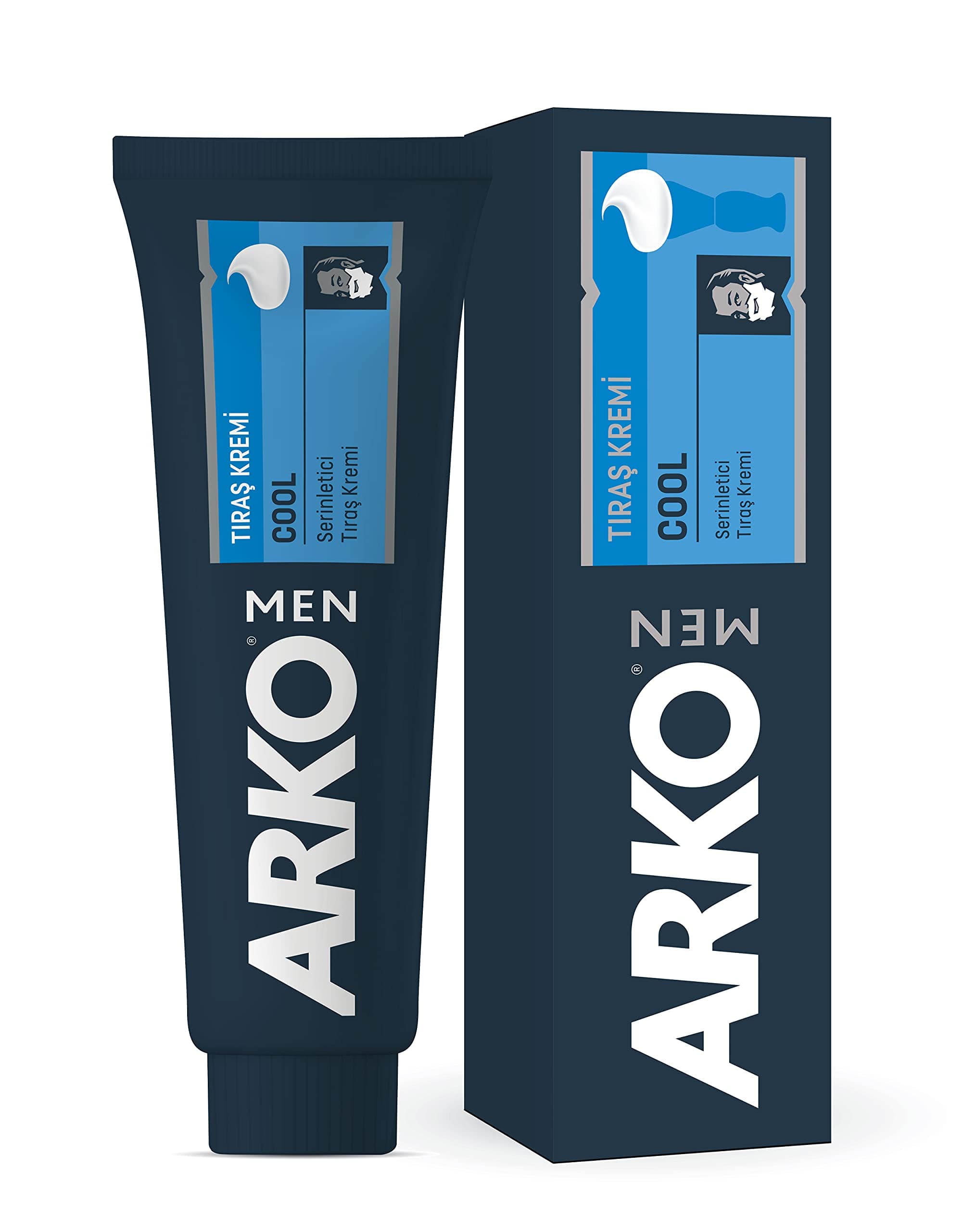 Arko Cool Menthol Shaving Cream, Blue, 100 gram