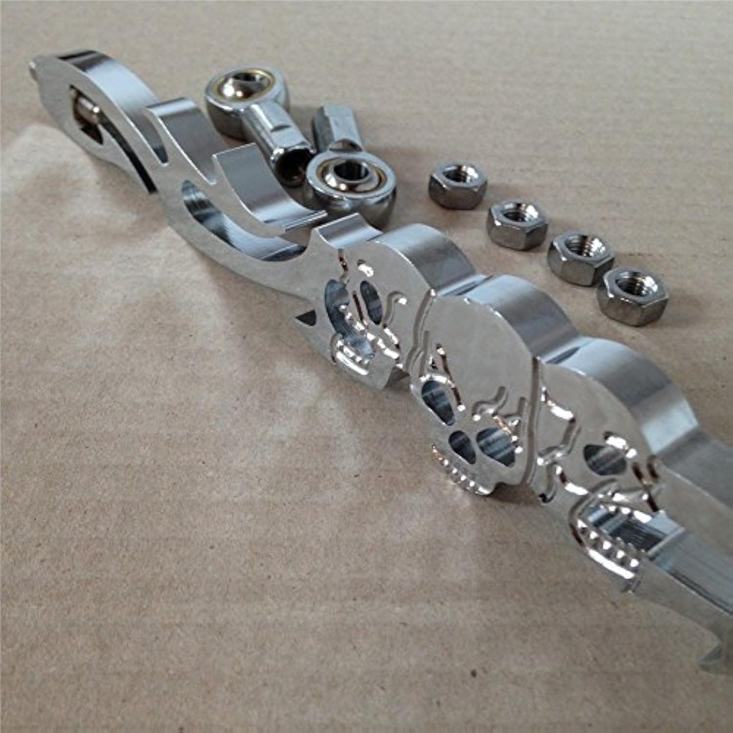 Chrome Skull Shift Linkage Compatible with H-D Softail Fxdwg Dyna Glide Flhr Flt [B01C0SR62E]