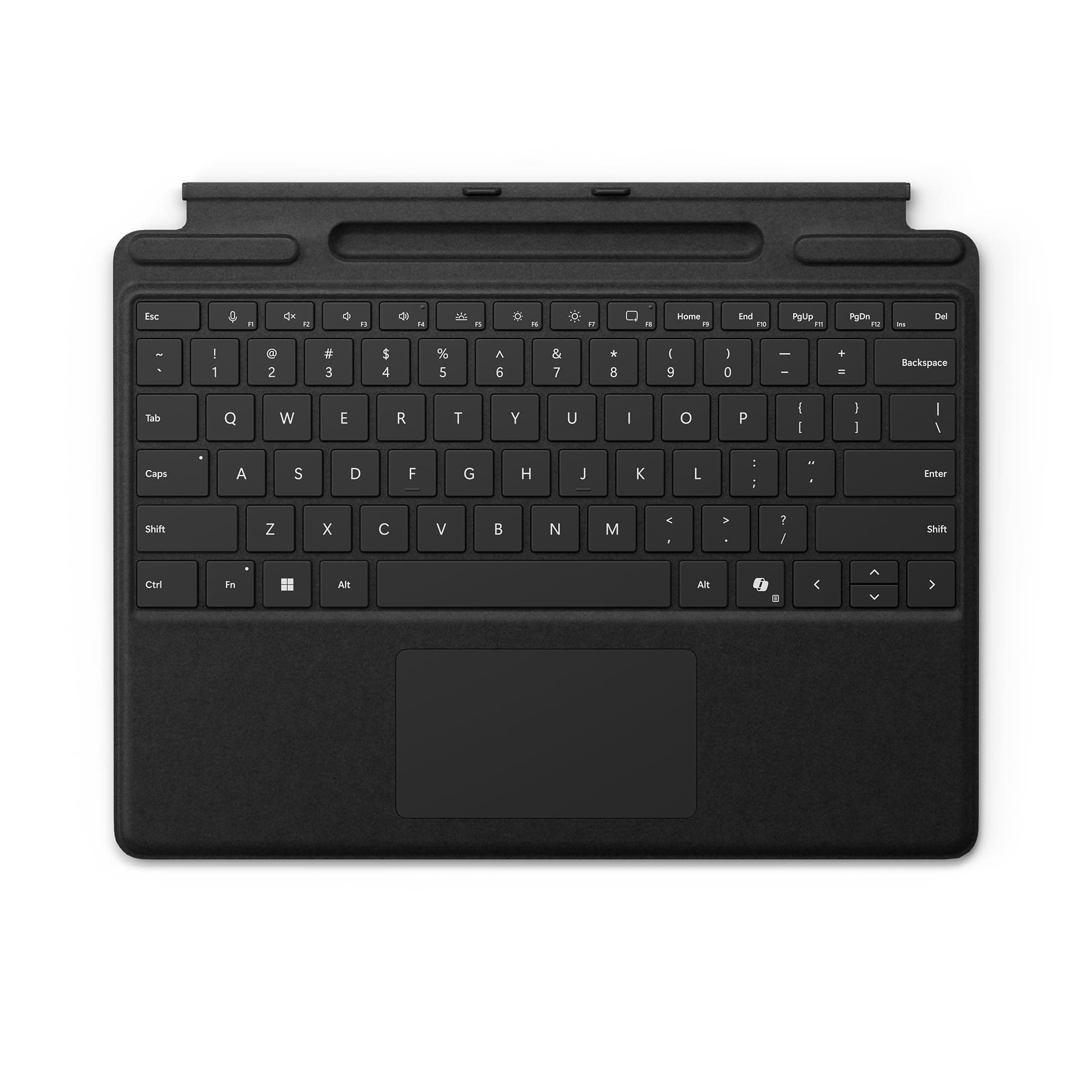 Surface Pro Keyboard for Surface Pro 9 and 8 with Pen Storage, Alcantara Material, Black