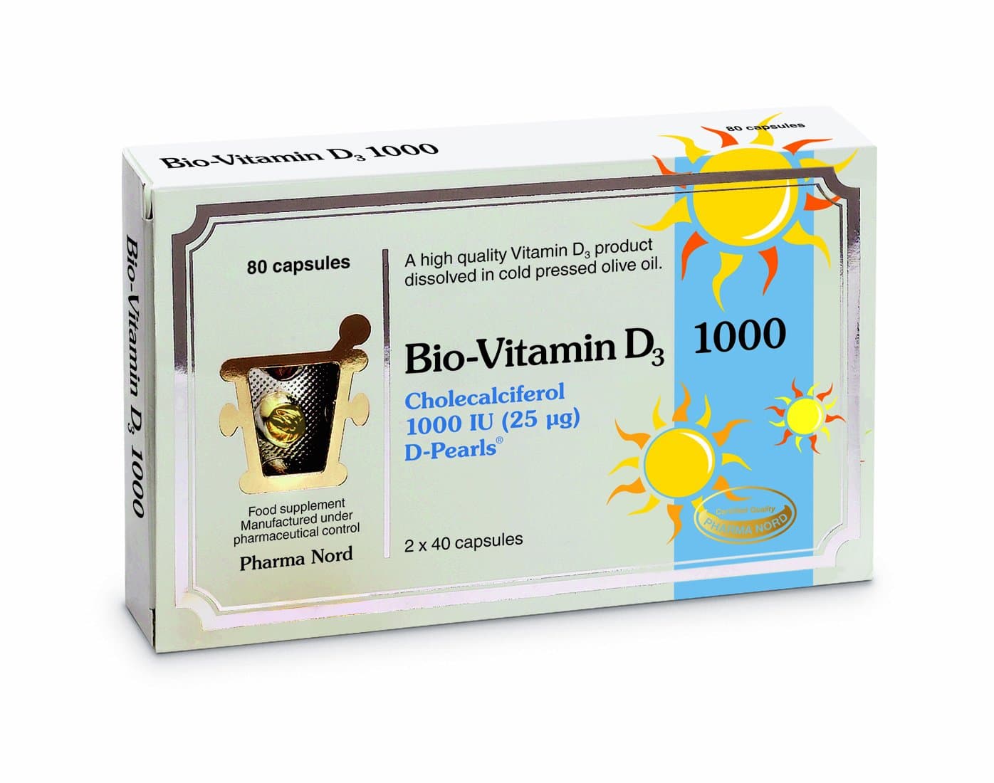 Pharma NordBio-Vitamin D3 1000IU 80 Capsules