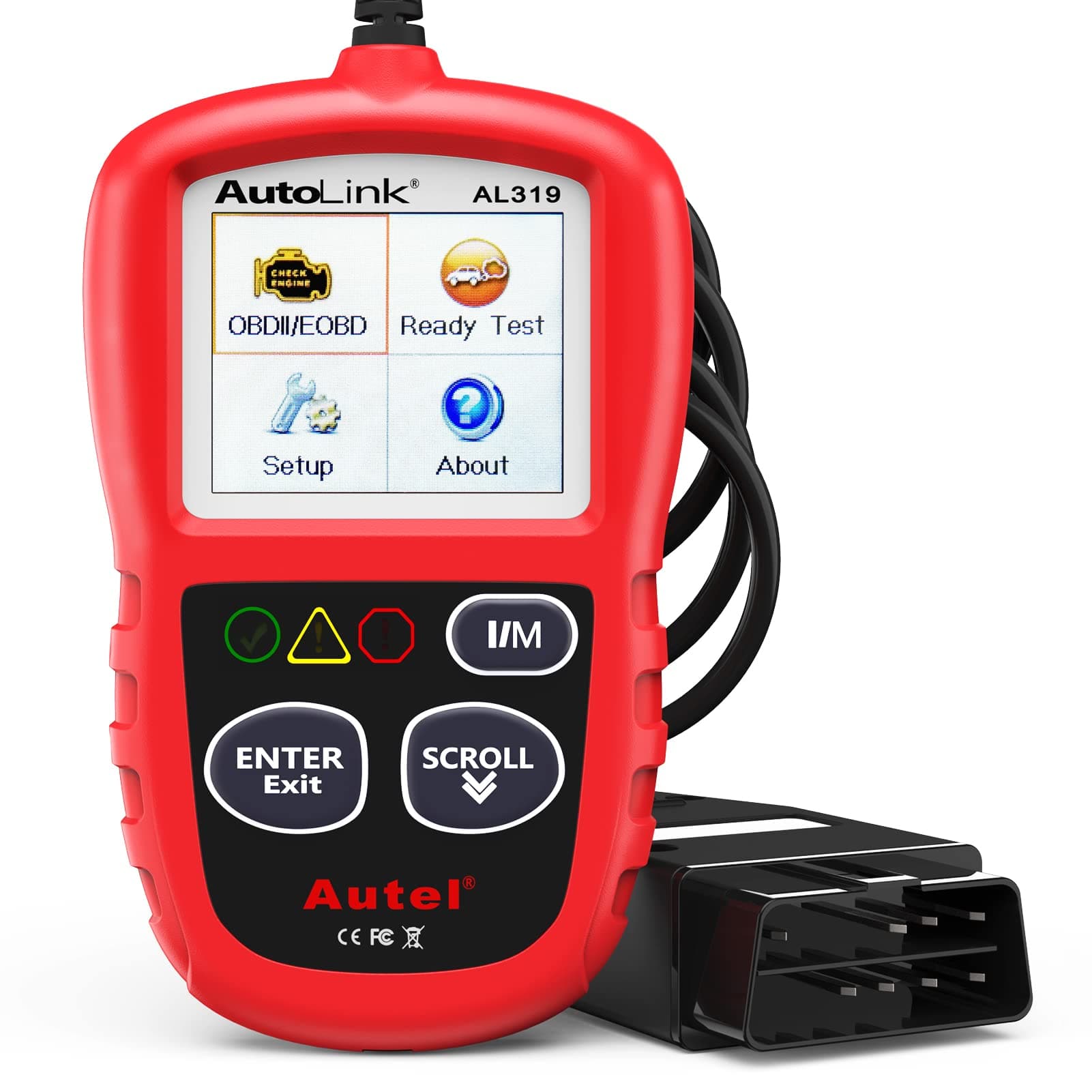 Professional OBD2 Scanner AL319 Code Reader, Enhanced Check and Reset Engine Fault Code, Live Data, Freeze Frame, CAN Car Diagnostic Scan Tools for All OBDII Vehicles After 1996, 2026 Upgraded