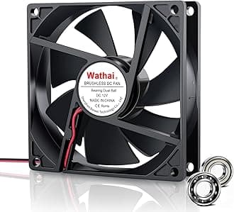 Wathai 9225 92mm x 25mm 12V DC Brushless Computer case Fan 12 Volt 2Pin Dual Ball for DIY Cooling Ventilation Exhaust Projects