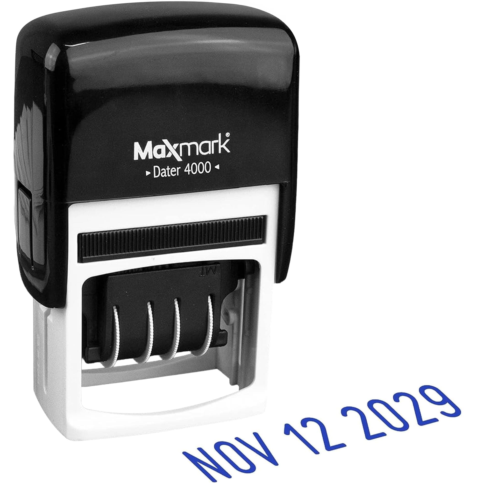 MaxMark Dater 4000 Self Inking Date Stamp - Blue