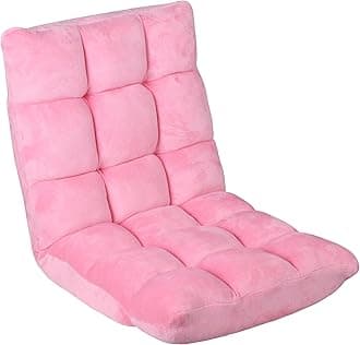 Nouva Adjustable Floor Chair 14-Position Sofa Bed Foldable Cushion Video Gaming Chairs Bean Bag Chair Reading Seating for Adults Kids Teens for Bedroom Living Room Indoor Use, Pink