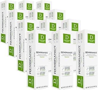 Deeply White + Peroxide Whitening Toothpaste with Fluoride, Removes Tough Stains, Rehardens and Strengthens Enamel, Peppermint Flavor, 3.5 Ounce, Pack of 12