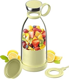 OTPEIRPersonal Size Blender, Portable Blender, Battery Powered USB Blender (Yellow)