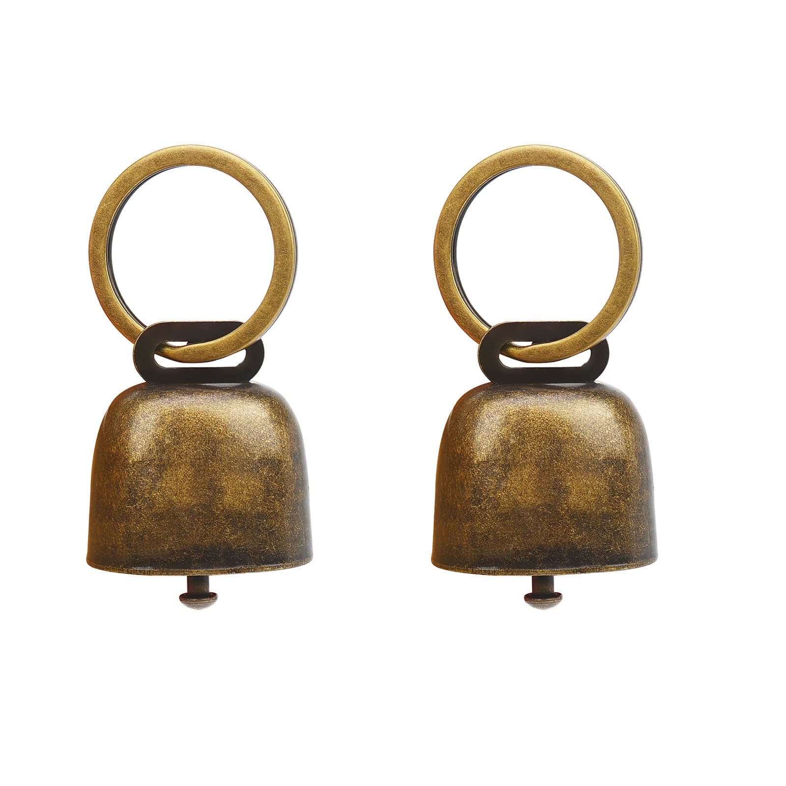 Bouclel 2 pack Pet Bells for Dog Collar Charms,Suitable for Pet Pendant Accessories Decorative Bells Dog,Charm withAnti Lost Training for Collars(Bronze large size)