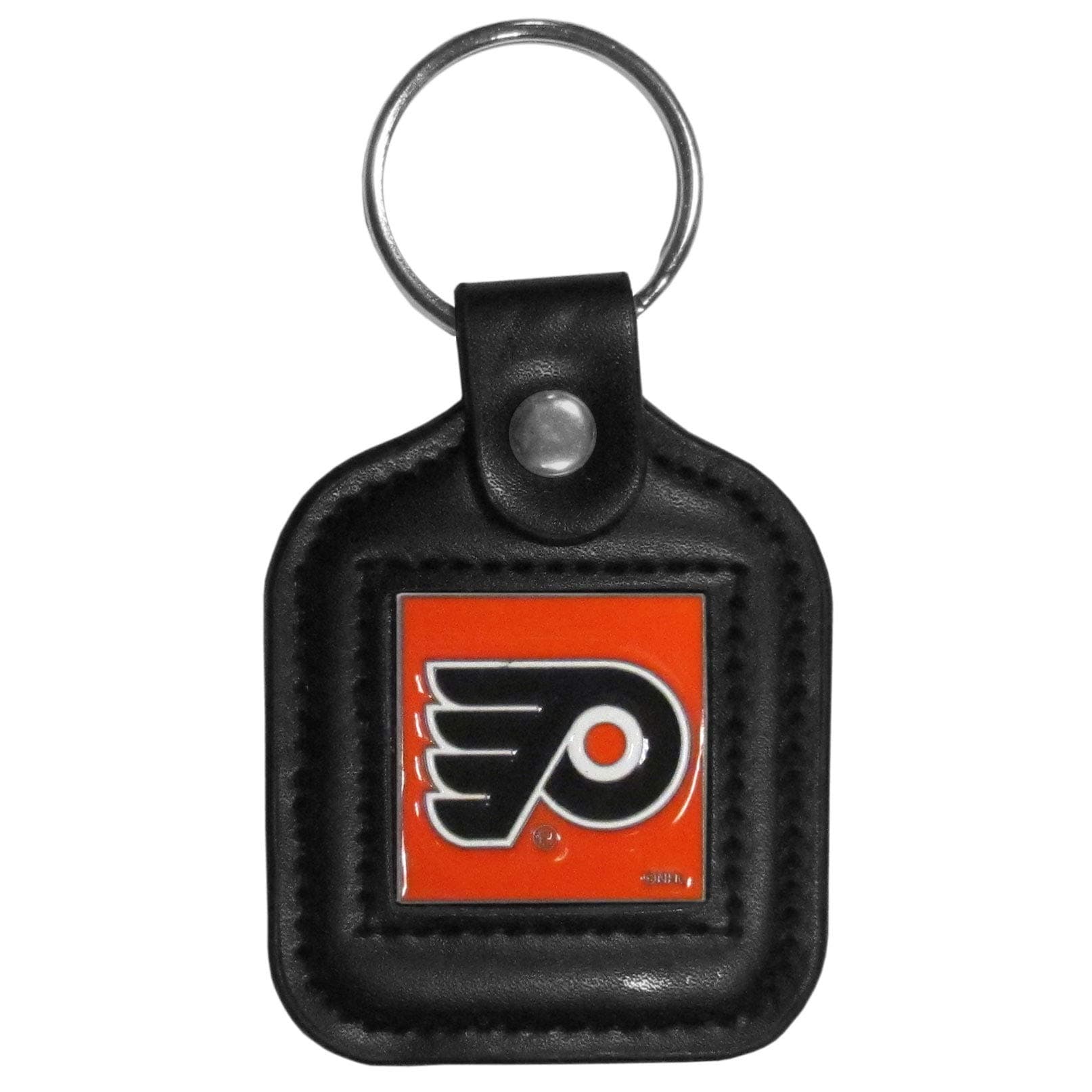 SiskiyouNHL Genuine Leather Key Chain One Size white