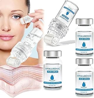Flysmus Pockmarksheal Hyaluronic Acid Microdart Roller,Hyaluronic Acid Serum,Improves Facial Lines And Wrinkles,Liacsy Revival CelluFeni Microdarts Roller for All Skin Types (3 Pcs)