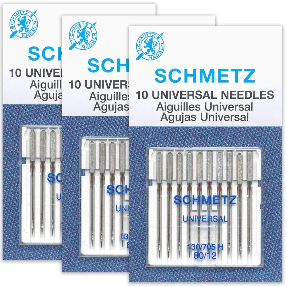 Universal Sewing Machine Needles - Size 80/12-3 Cards - 30 Needles