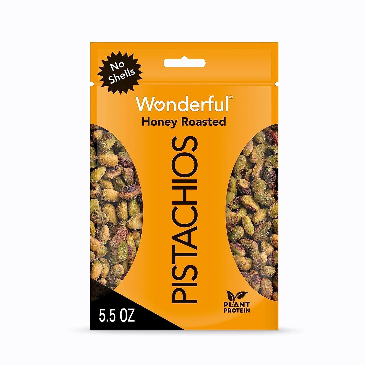 Wonderful Pistachios No Shells, Honey Roasted Nuts, 5.5 Ounce Resealable Bag, Protein Snacks, Gluten Free, Healthy Sweet Snacks