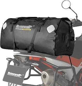Motorcycle Dry Bag 65L Waterproof Duffle Dry Bag Motorcycle Travel Luggage with Large Storage Space for Camping, Boating, Bycycle, Motorbike-Black