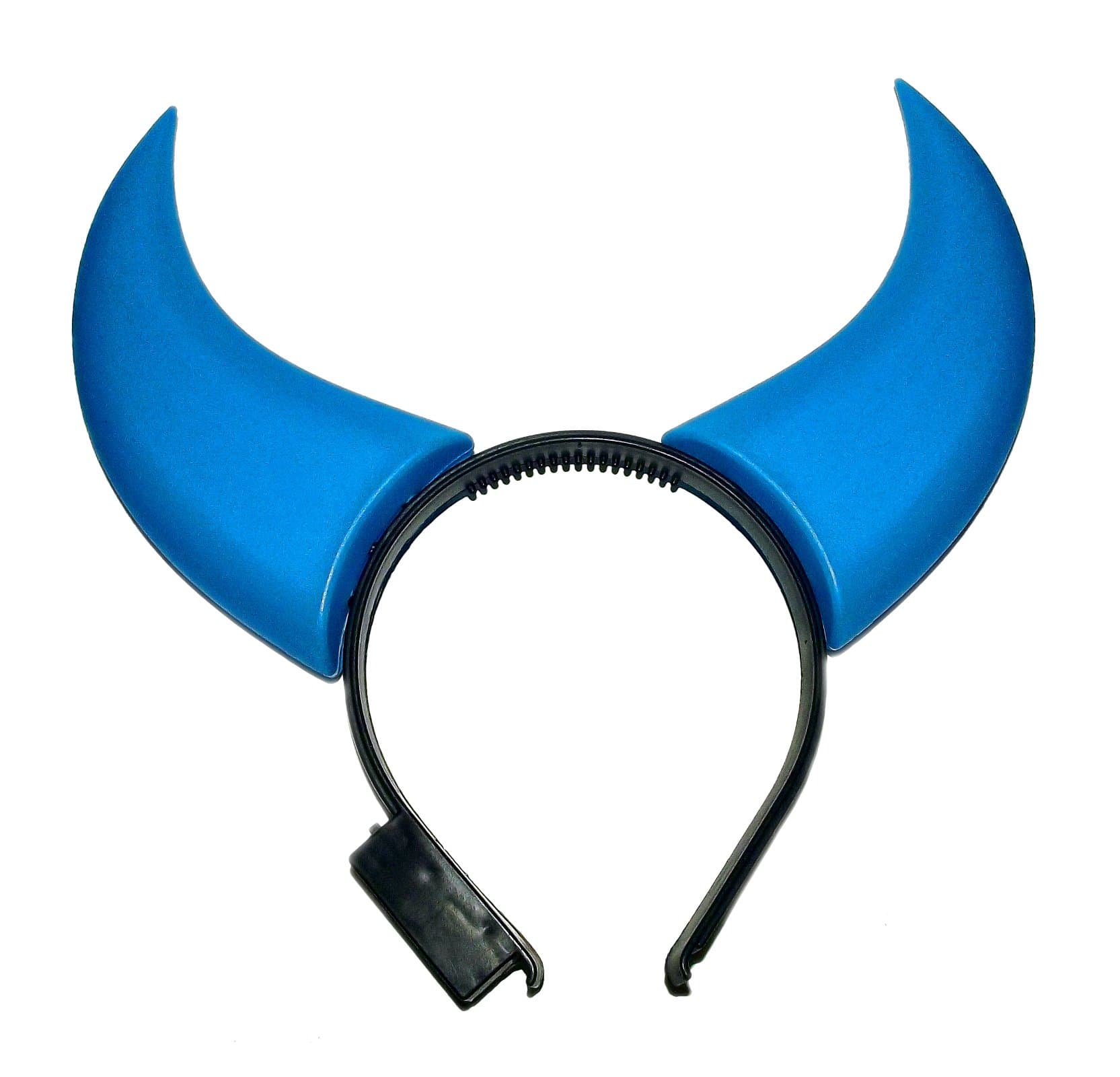 Quality Innovation Flashing Light Up Large Horn Headband Accessory-Blue