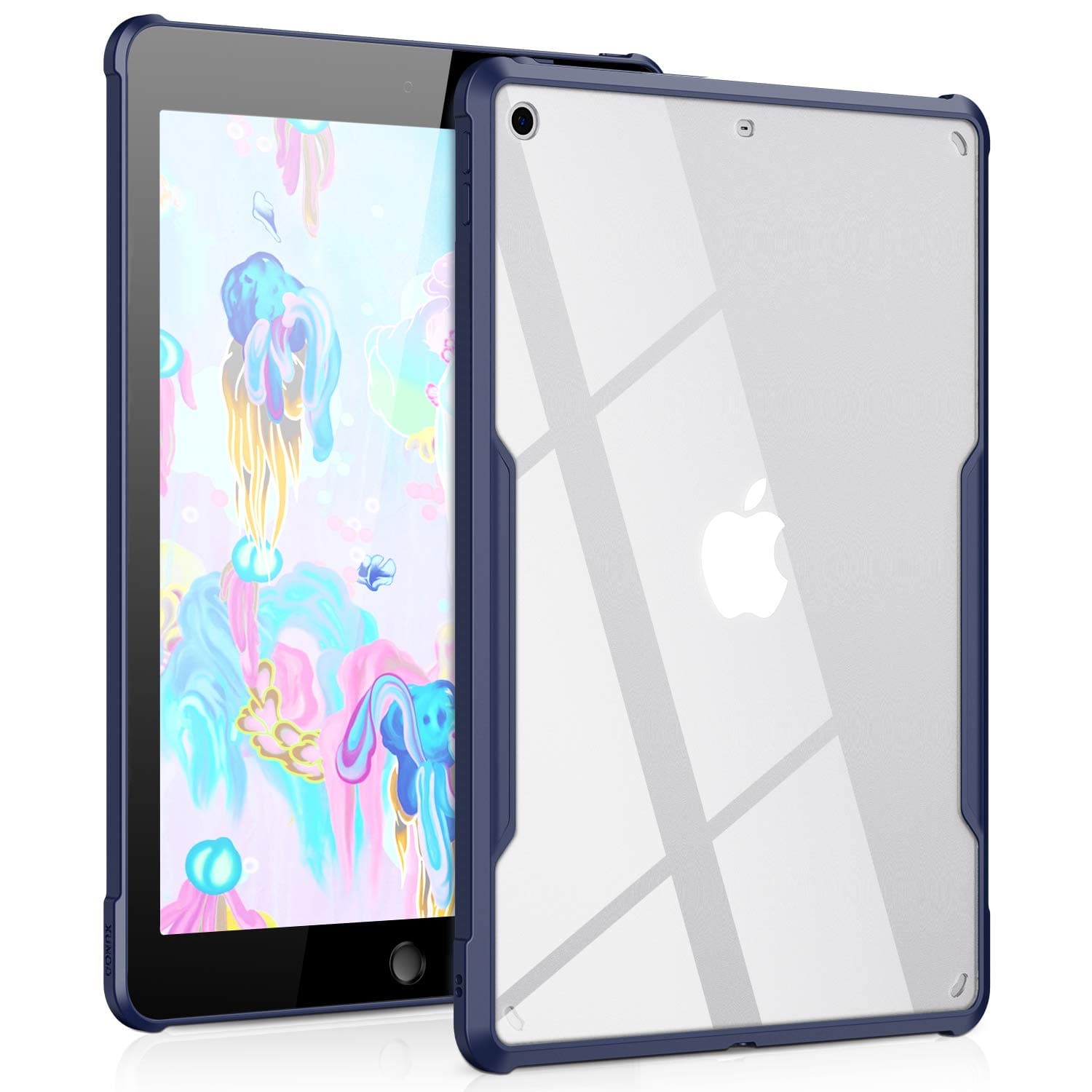 CXCASE iPad 9.7 Case 2018/2017 Ultra Slim Clear Case Series - Drop Protection Shockproof Flexible TPU, Lightweight - Blue